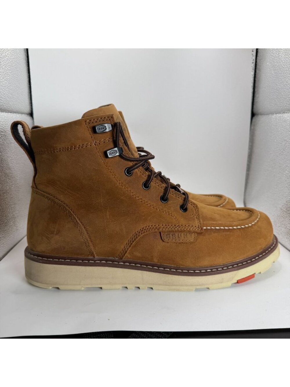 Brunt Marin Soft Toe Work Boots Mens Size 10 M Brown Leather Waterproof